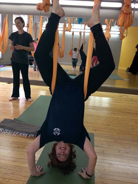 Lesley Picchietti doing Yoga